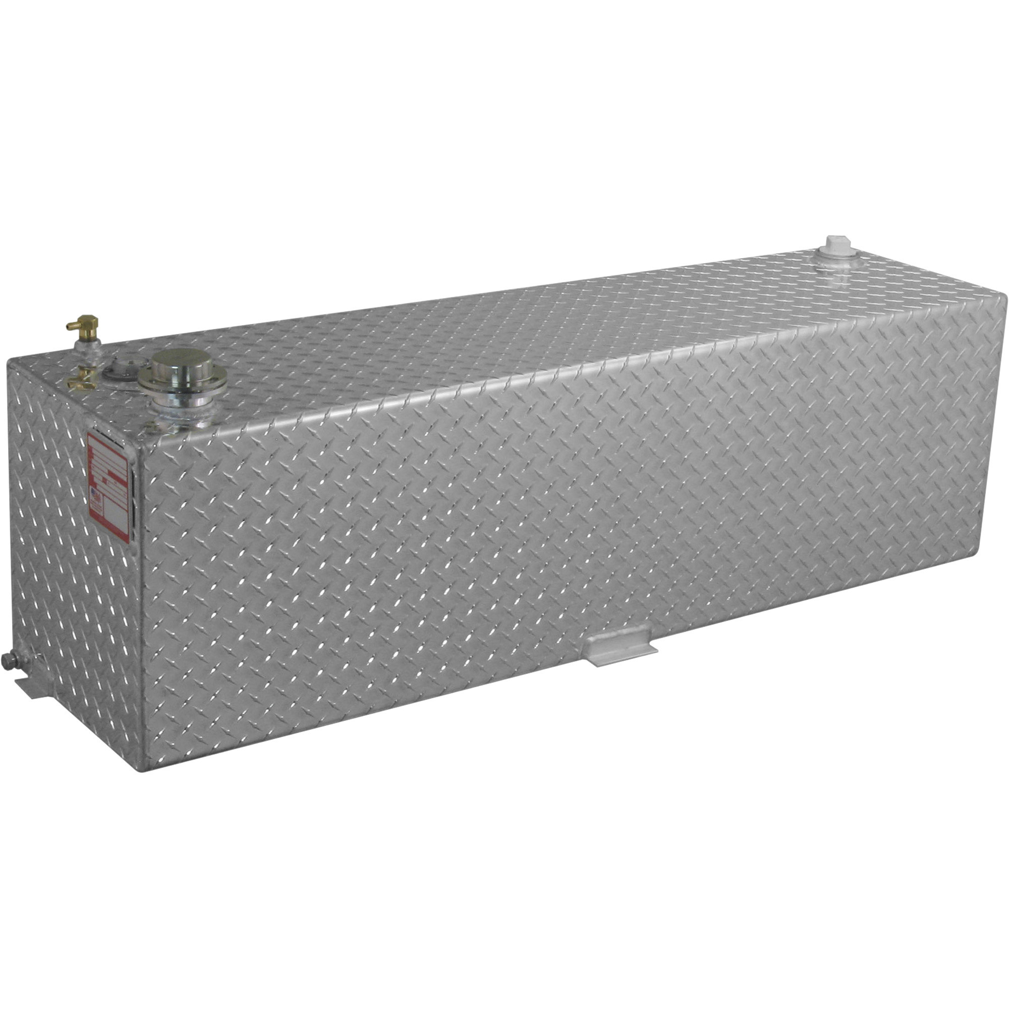 RDS AluminumTransfer Fuel Tank, 50 Gallon, Rectangular, Diamondplate